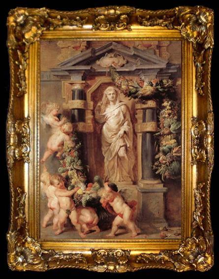 framed  Peter Paul Rubens Statue of Ceres, ta009-2